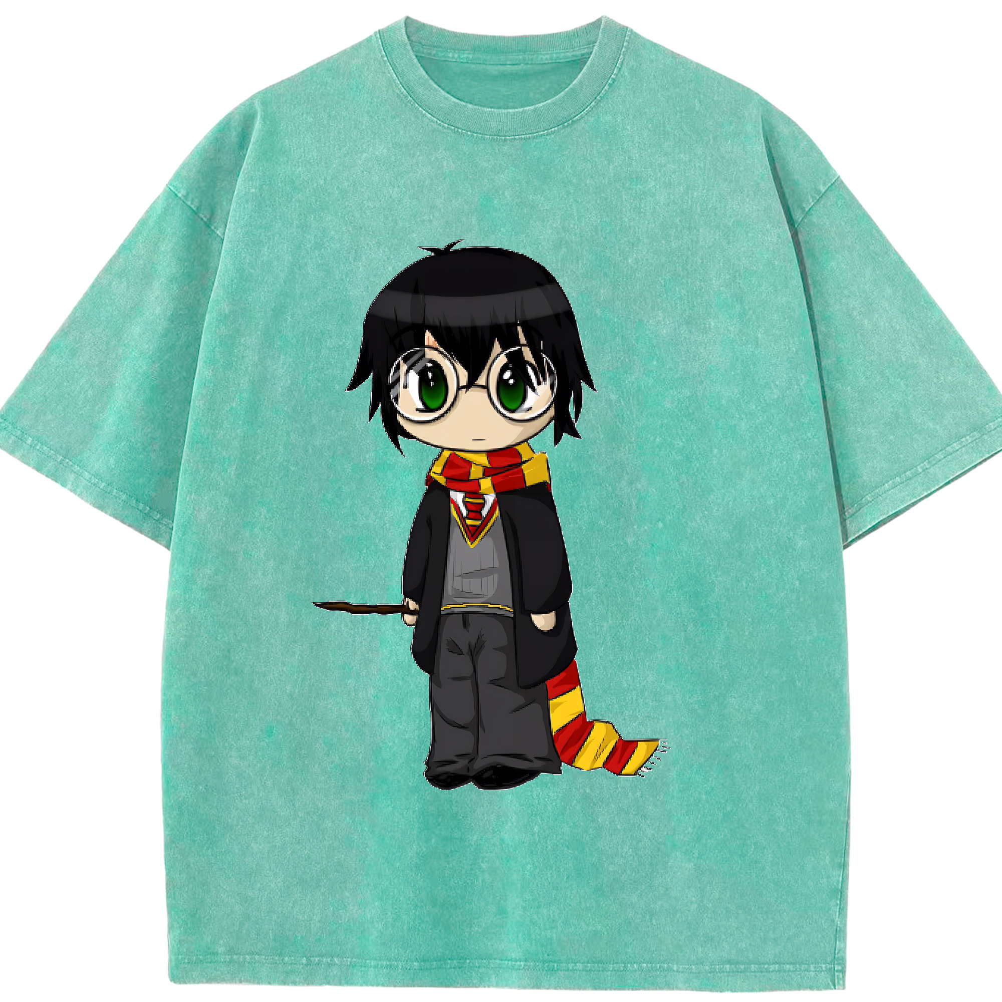 （画像用） Harry Potter ハリー・ポッターシリーズ 綿100% ヴィンテージ風 半袖Tシャツ（フロントプリント）